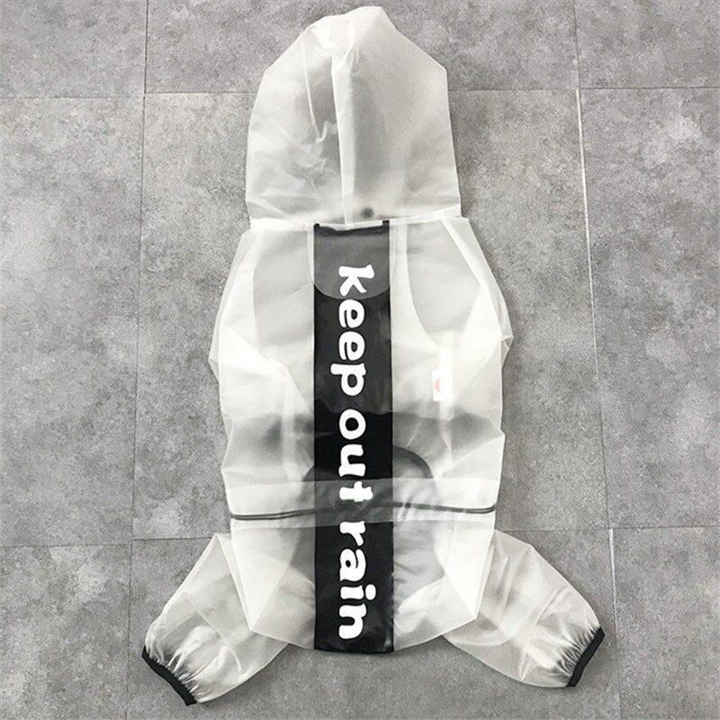 Pet Waterproof Clothing Dog Raincoat Jumpsuit Dog Clothes Poodle Bichon Schnauzer Pug French Bulldog Rain Coat Pet Coat: Clear / S