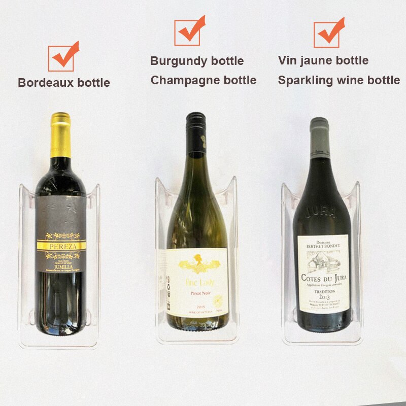 Kitchen Refrigerator Organizer Wine Beer Bottle Storage Rack Stackable Bottle Holder Countertop Storage Shelf Space Saving