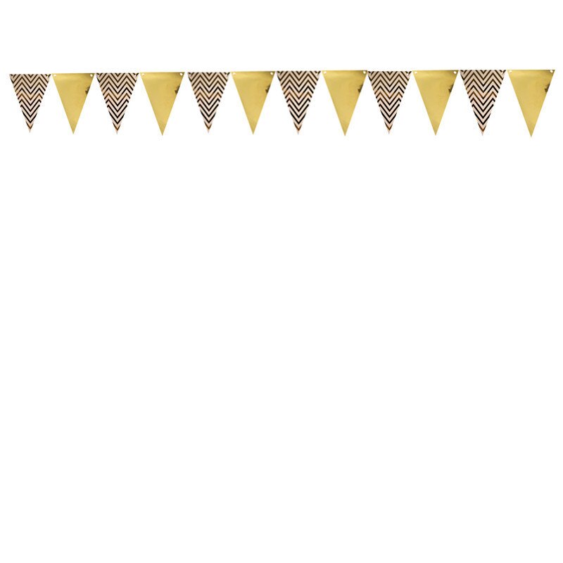 Roze wimpel banner vlaggen katoen stof bedrukte stof slinger driehoek banner voor afstuderen zomer party decoratie (2 vlaggen