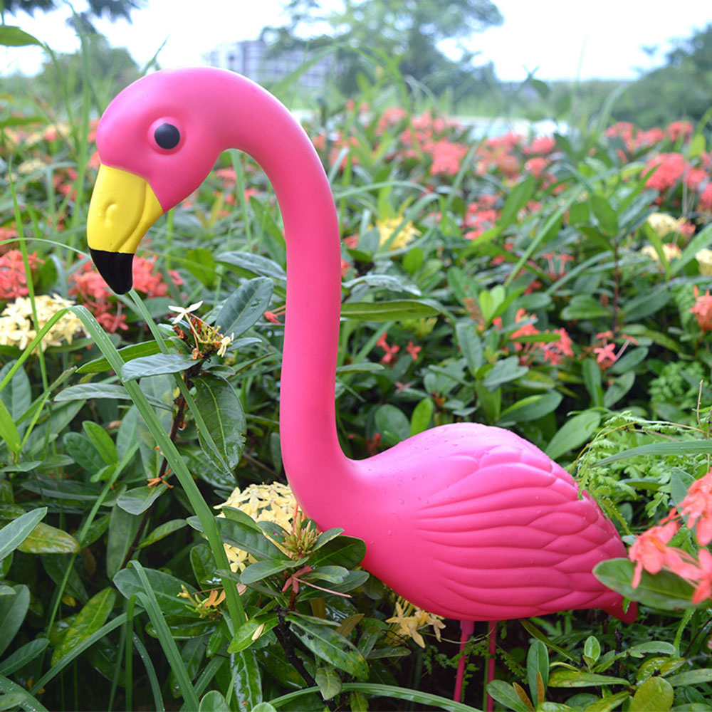 Smukke flamingo ornament plast kunstige livagtige kunst flamingo græsplæne dekoration dekorere flamingo figurer gård balkon