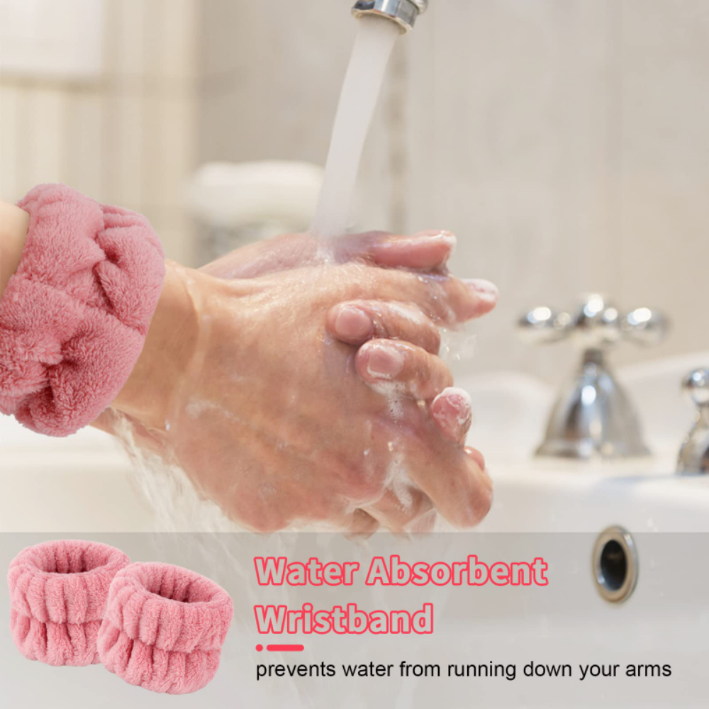 Diadema de Spa para lavarse la cara, toalla de maquillaje de microfibra, bandas para el cabello, banda absorbente para el sudor, 3 uds.