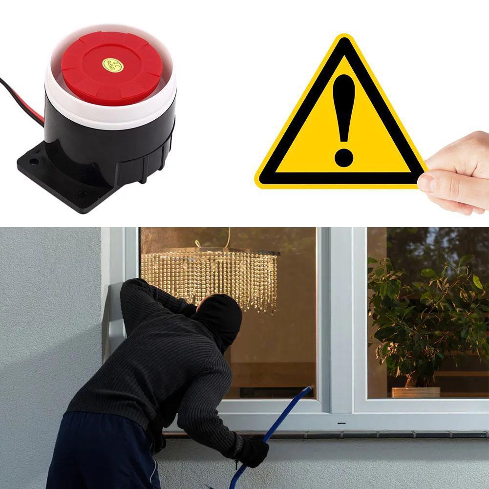 Loud Indoor Siren 120dB Alarm Horn Wired Durable Alarm For Home Security DC 12V Family House Safety Supplies Accessories