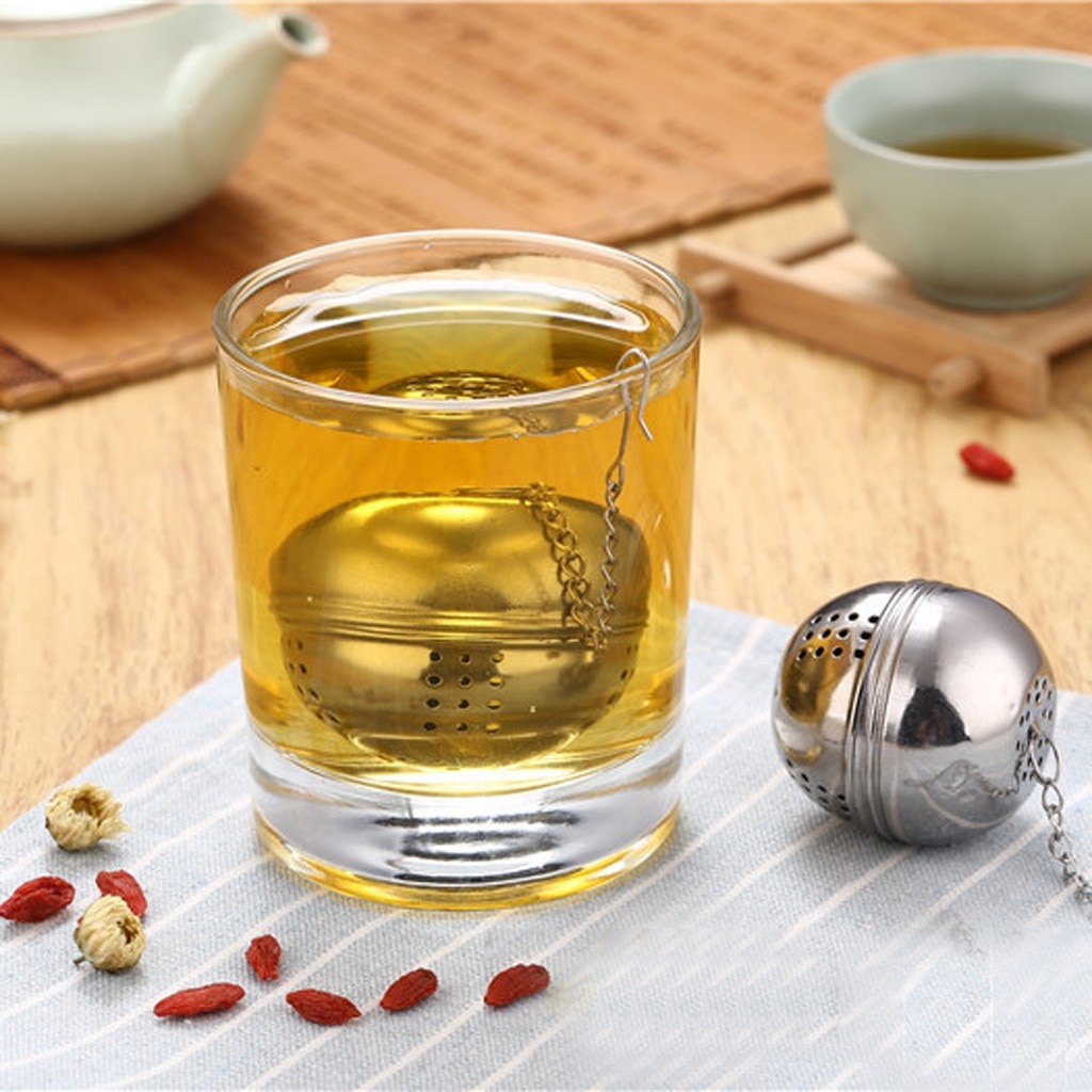 Tea Infusers Stainless Steel Ball Loose Sphere Tea Leaf Strainer Coffee Herbal Spice Filter Diffuser Handle Tea Ball