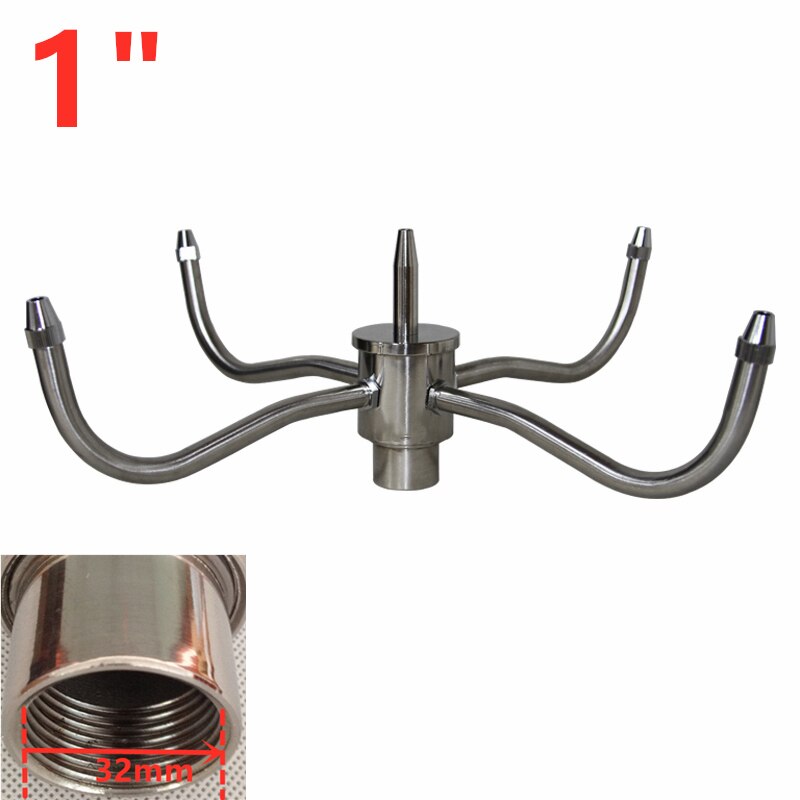 1/2" 3/4" 1" 304 Stainless Steel Fountain Nozzles Garden Pond Jet Straight Outdoor Water Spray Head: black