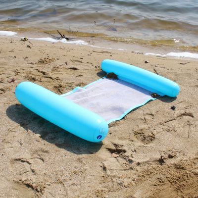 Summer Inflatable Floating Row Chair Pool Float Mattresses Beach Foldable Swimming Pool Fruit Chair Hammock Water Sport Mattress: Sky Blue