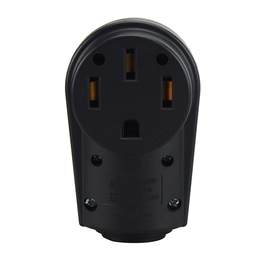 JORINDO [Nema 14-50R] 50 Amp Heavy Duty RV EV Replacement Socket, Nema 14-50R Female, 50AMP Replacement Power Assembly plug