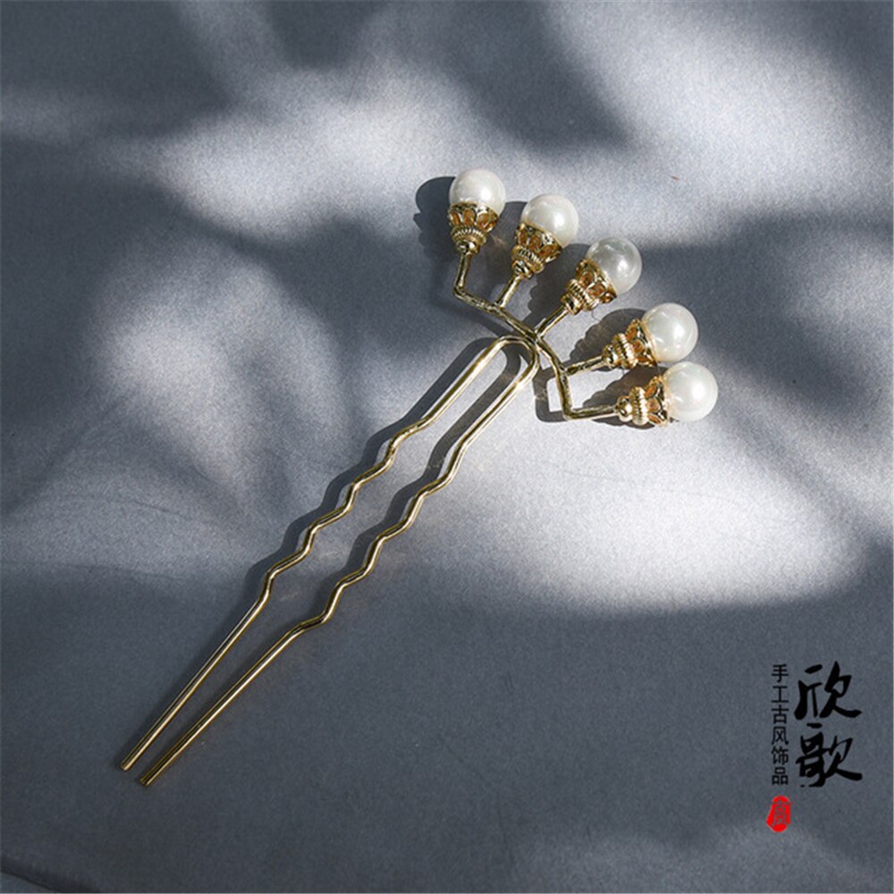 Retro Haar Sticks Parel Rij Haarspeld Kimono Haaraccessoires Super Fee Kostuum Hoofdtooi Vrouwen Antieke Haarspeld Haar: 04