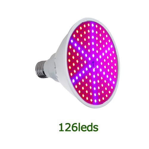 Bombillas LED de espectro completo para cultivo de plantas, 60/126/200 LED, lámpara de cultivo E27, Phytolamp para plantas de interior, Hydro Flower Veg Grow Tent