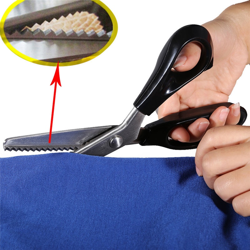 DIY Necessaries Cloth Sample Fabric Scissors Pinking Shears Scissors Sewing Fabric Craft Dressmaking Tailor Patchwork Hand Tool