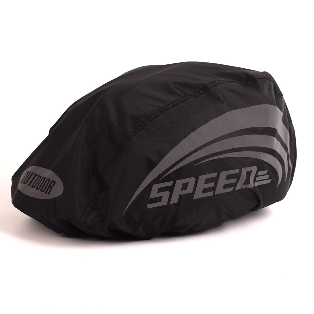 Fietshelm Waterdichte Hoes Met Reflecterende Strip Fietsen MTB Racefiets Helm Regenhoes Oxford Doek Beschermhoes: Black
