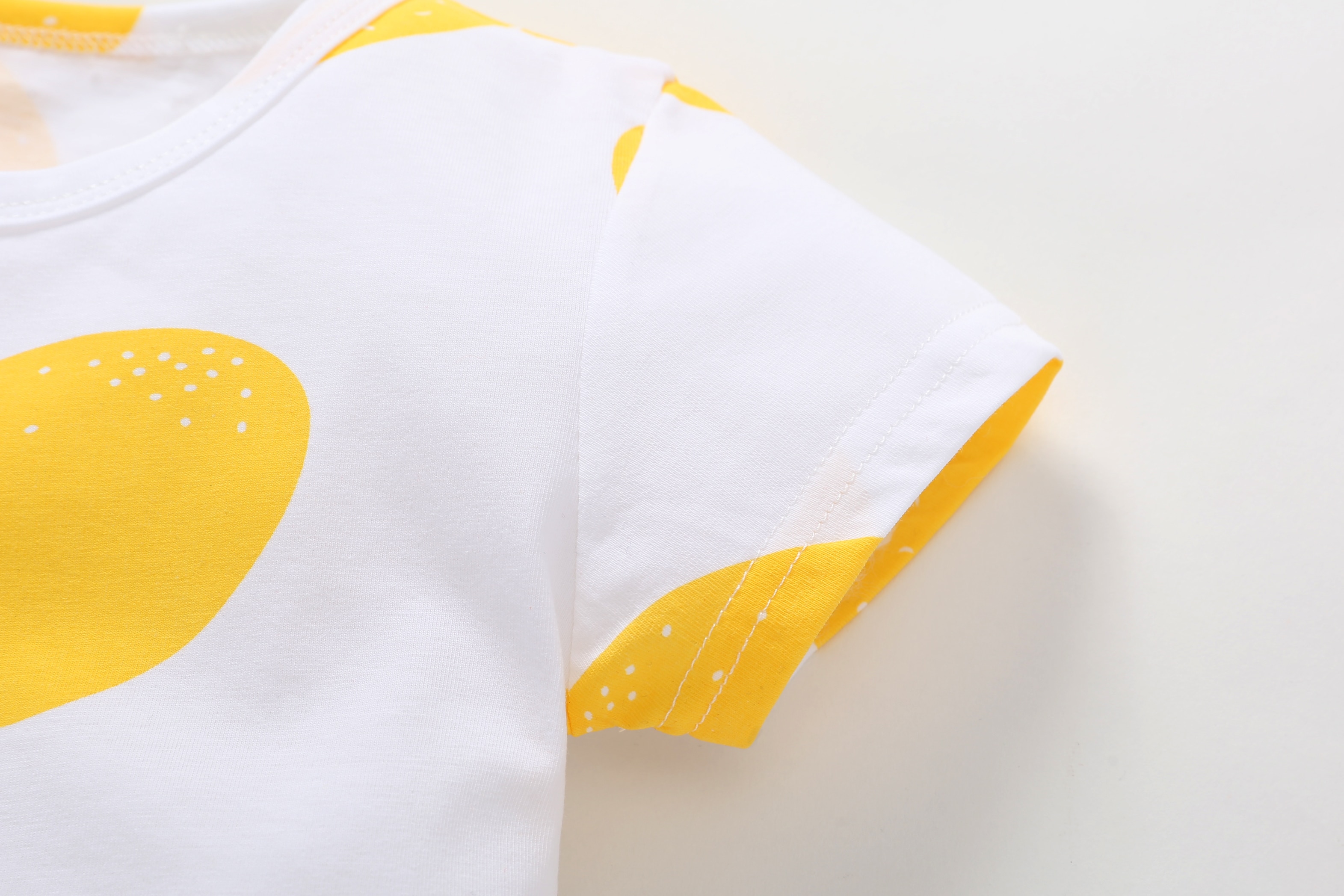Bébé garçons filles été T-Shirt manches courtes citron haut imprimé basique col rond Blouse