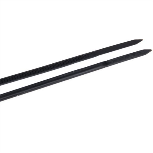 100 stuks 7.7 inch kunststof kabel-/draadbinders met zelfborgende tanden - zwart
