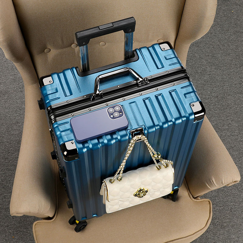 Aluminum Frame Suitcase Universal Wheel Boarding Rolling Luggage Lightweight Trolley Case Combination TSA Lock 20/22/24/26 Inch: Gold / 24Inches 600mm