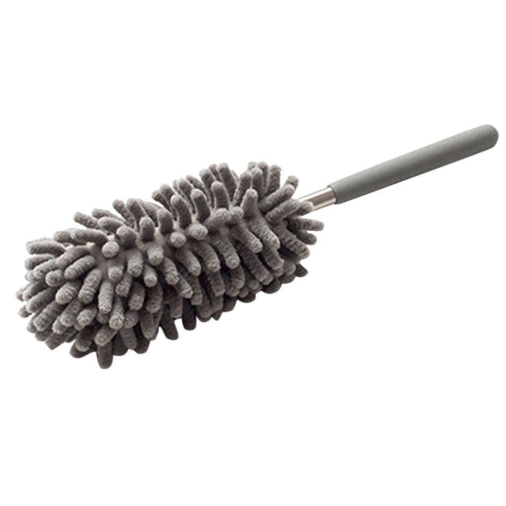 Extendable Microfiber Duster Dust Removal Home Office Car Dust Cleaner Household Desktop Cleaning Brush Duster Accessories: Gray 