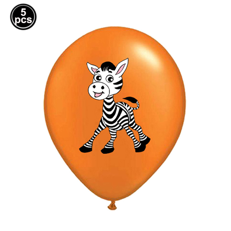 Globos de animales de Safari en la jungla, leones de pie 3D, tigres, jirafas, palmera para niños, decoraciones de cumpleaños: Oro