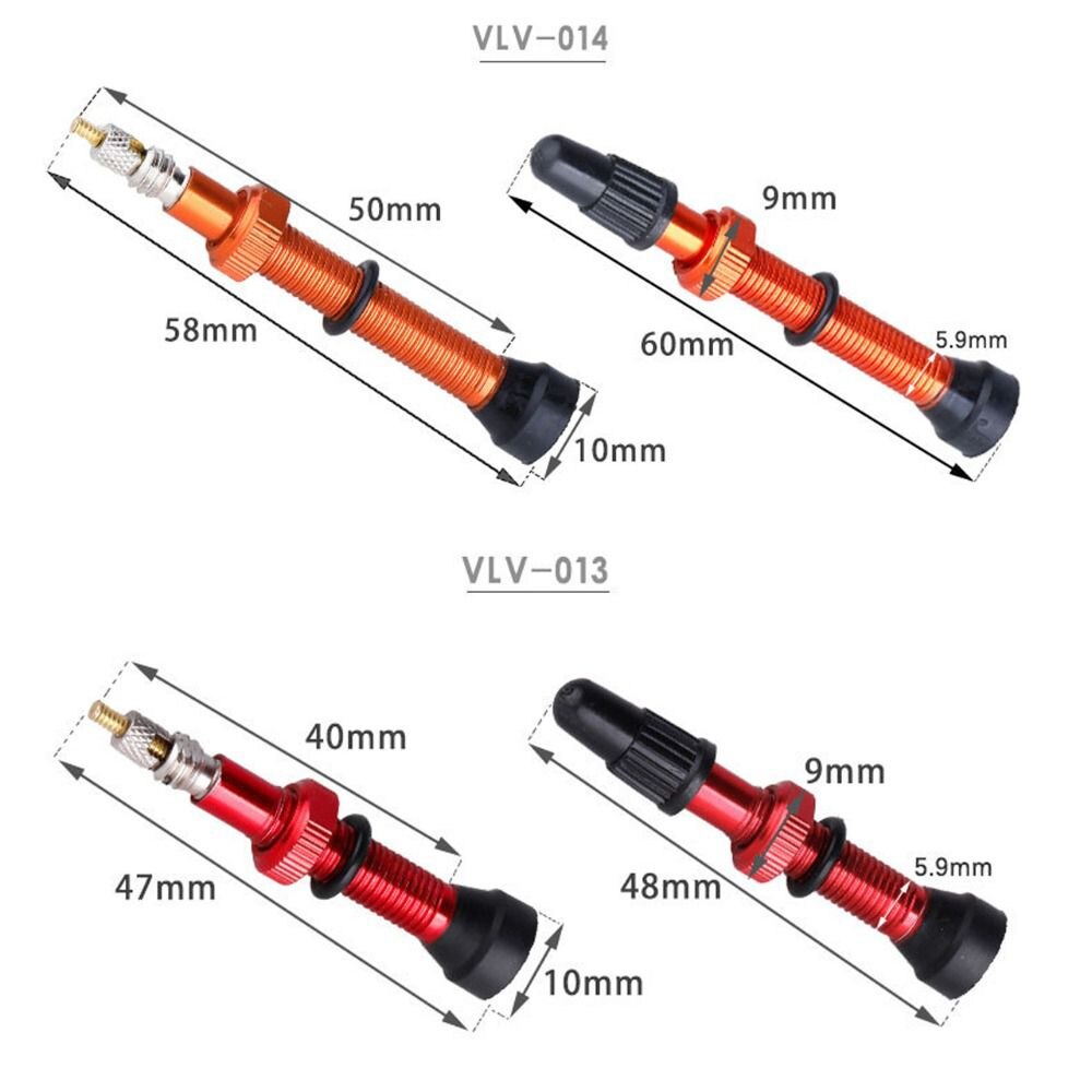 1 Paar Fiets 48/60/78Mm Presta Ventiel Voor Road Mtb Fiets Tubeless Banden Messing Kern Legering stem Tubeless Kit Compatibel