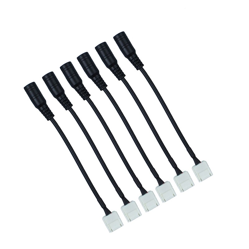 5.5X2.1Mm Dc Female Power Jack 10Mm 2 Pins 2pin Connector Adapter Wire Kabel Voor 5050 3528 led Strip Licht Lassen