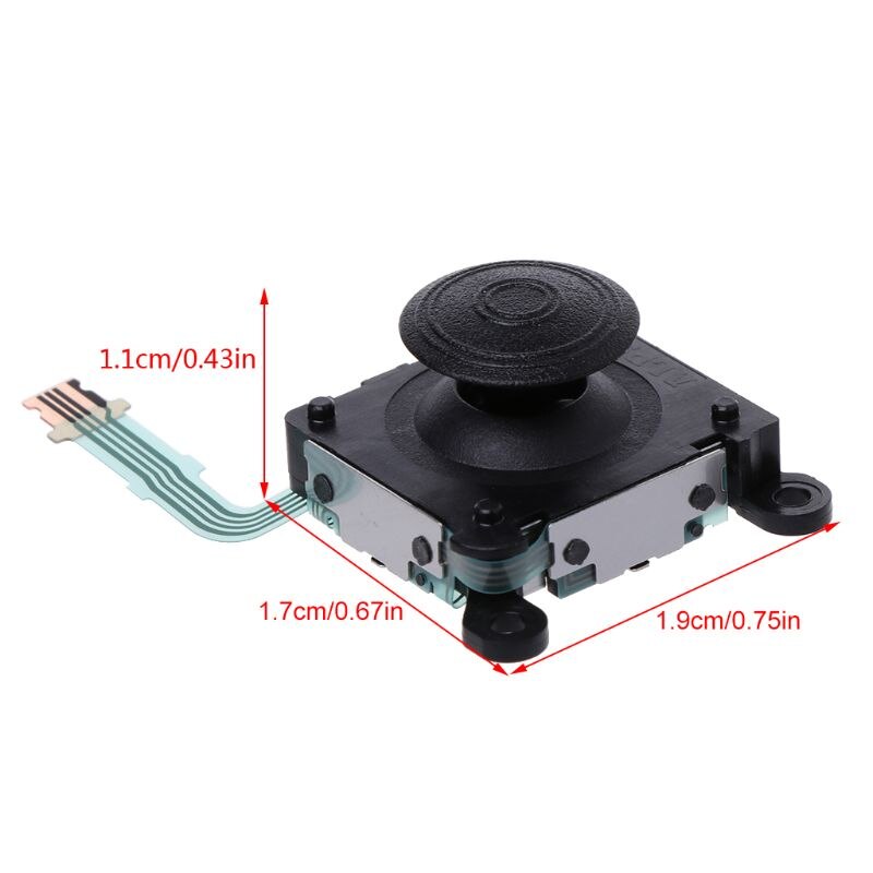 Tapez B-Joystick Analogique 3d De Remplacement, Noir Et Blanc, Pour