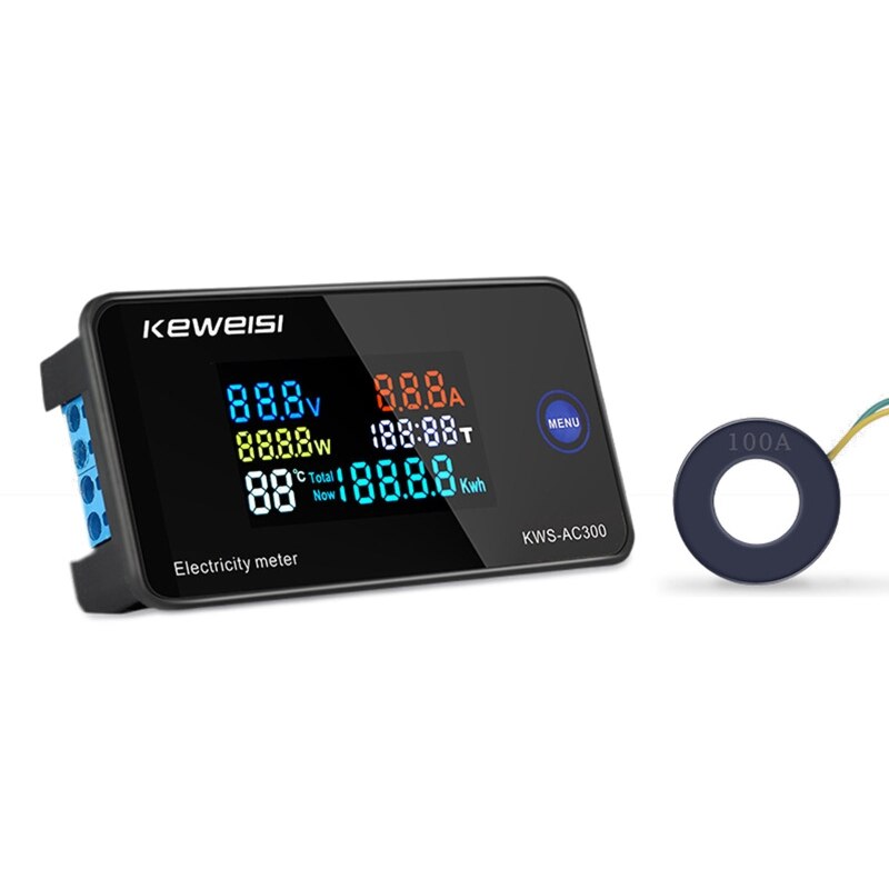 AC 50-300V woltomierz amperomierz moc licznik energii LCD cyfrowy watomierz licznik energii elektrycznej z funkcja resetowania: 3