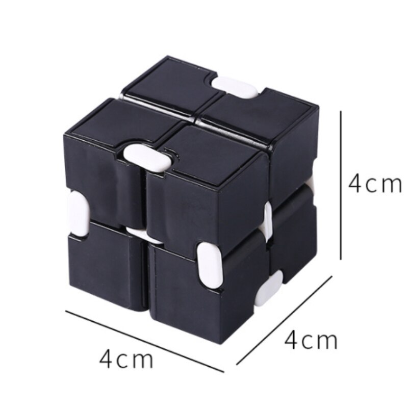 Decompression Infinity Cube Mini giocattoli antistress ansia antistress cubo magico Puzzle giocattolo per autismo bambini adulti bambini: black