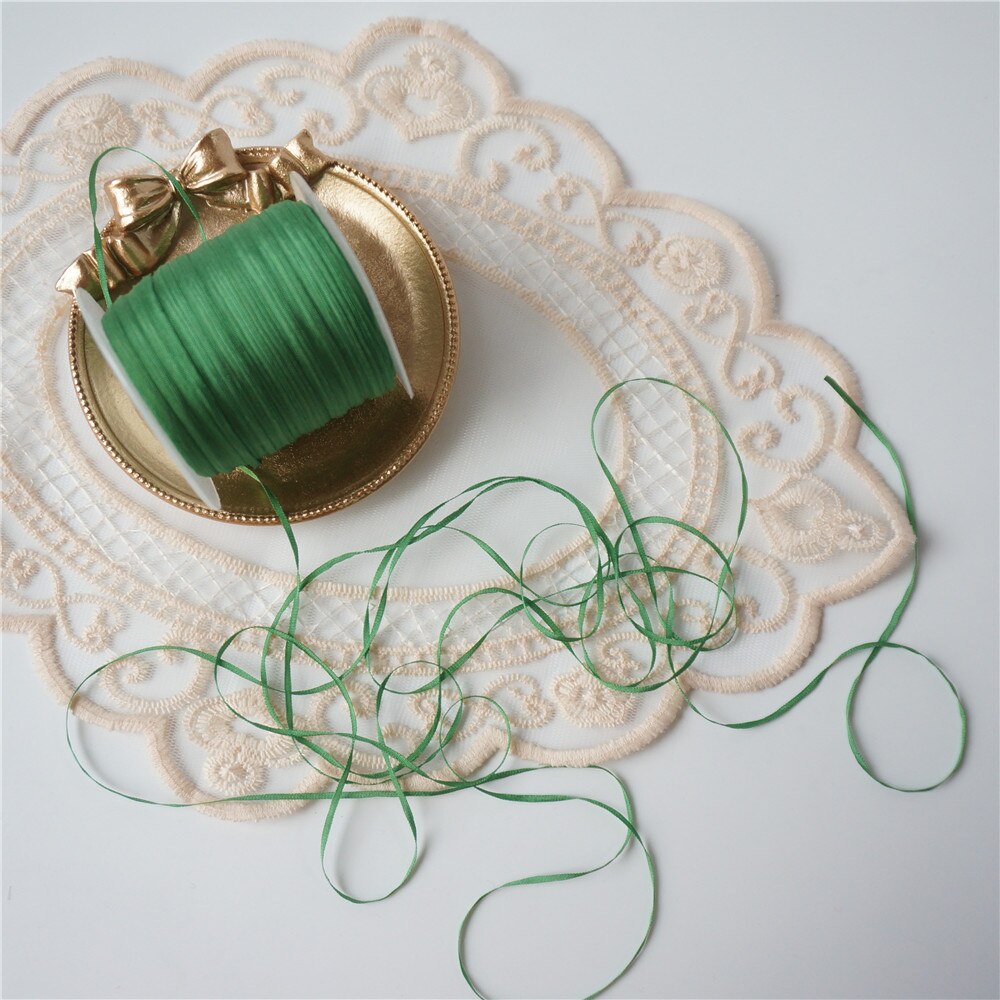 2mm colores 100% pura seda bordado cinta hilo de cinta de satén de seda ancho de 2mm hecho a mano teñido a mano seda arte trabajo