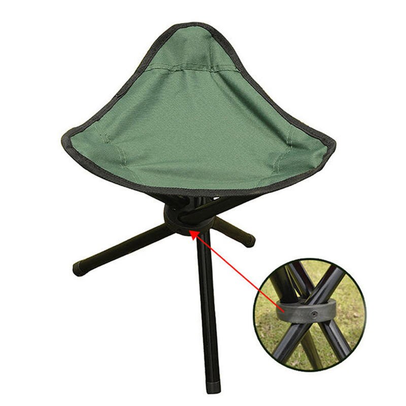 Pop Up Stoel Outdoor Draagbare Vouwen Vissen Stoelen Camping Wandelen Kruk Driehoek Stoel Zetel Picknick Bbq Strand Lichtgewicht Stoel: Green