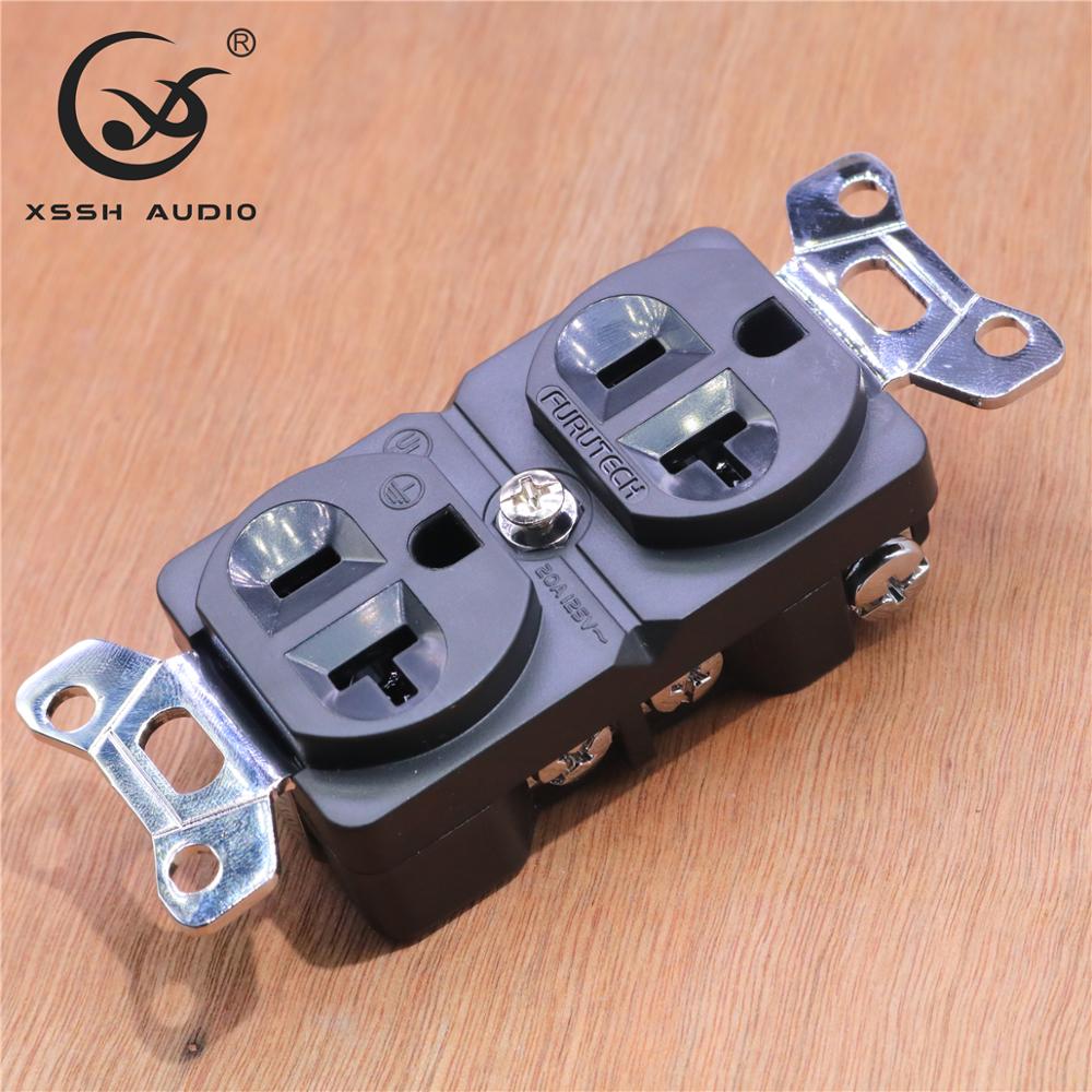 Electrical Outlet - 20A 125V USA Standard - Pure Copper Gold/Rhodium Plated - Surge & Overload Protection
