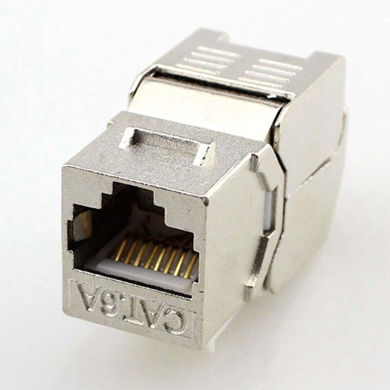 Network Cat6A Toolless Keystone Jack Module Full Shielded RJ45 Socket to LSA Toolfree Termination