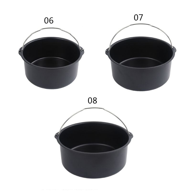 6/7/8'' Non Stick Cake Mold Baking Tray Pan Round Roasting Basket Bakeware Mould Air Fryer
