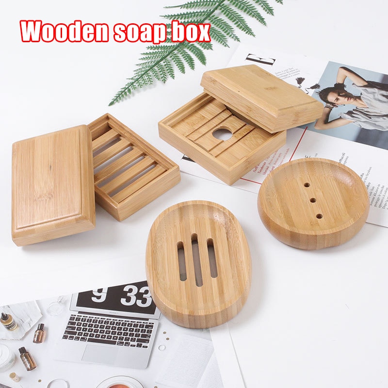 Wooden Soap Dishes Bamboo Soap Tray Holder Soap Ra... – Vicedeal