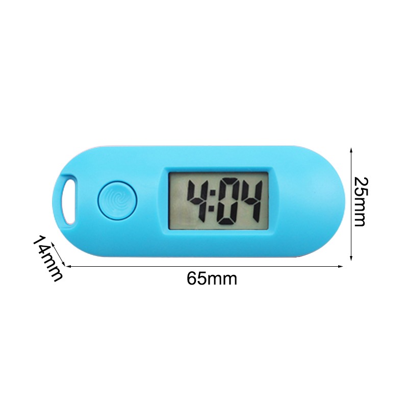 Mini horloge numérique de poche, silencieuse, lumineuse, Portable, affichage LCD, rétro-éclairé vert, pour étudiant, bibliothèque d'étude: blue