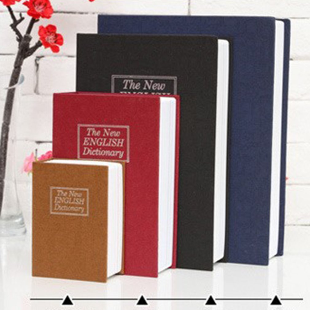 Simulation livre forme boîte à fusibles avec serrure exquis dictionnaire livres coffre-fort pratique voiture boîte de rangement
