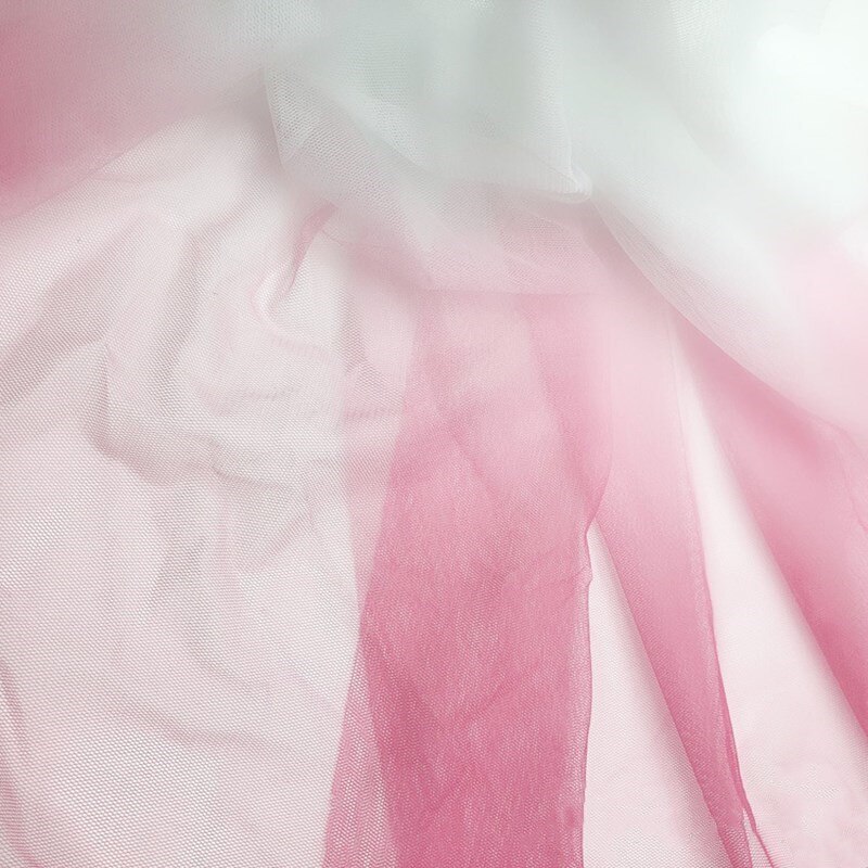 1.6*1Meter Gradienten Bicolor Druck Tüll Stoff Organza für Hochzeit Party Dekoration Prinzessin Kleid Ballettröckchen Felsen Afrikanischen Stoff