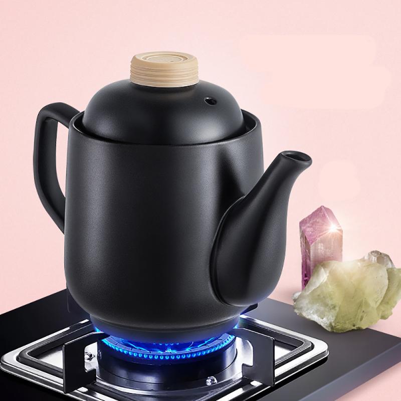 220V 1.2L Automatic Electric Water Pot Black Ceramic 450W Multifunctional Chinese Medicine Pot Household Stove Milk Health Pot