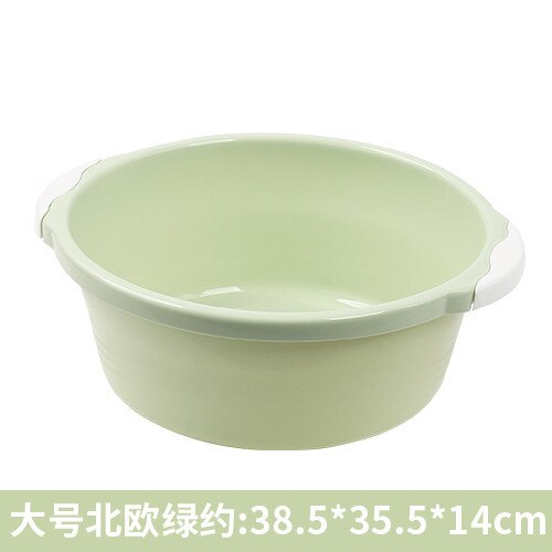 Lavamanos para el hogar, cuenco de plástico grande, grueso, redondo, lavabo, fregadero pequeño, venta 040 y: large green