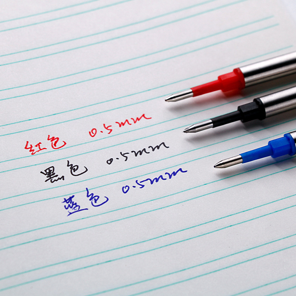 Luxuriöser Metall-Kugelschreiber mit blauer/schwarzer Tinte, Nachfüllung, Geschäft-Signierstift, neutraler Stift, für Studenten, Schreiben, Schule, Bürobedarf