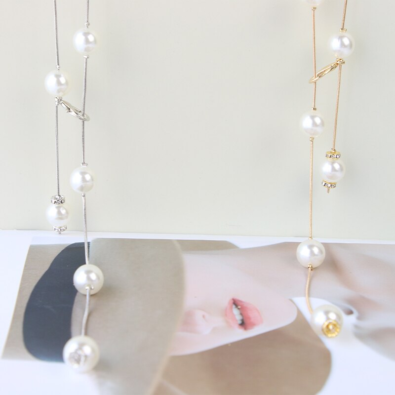 Ketjuvyö naisten helmimetalli säädettävä pitkä vyö naisten mekko ohut laiha vyö