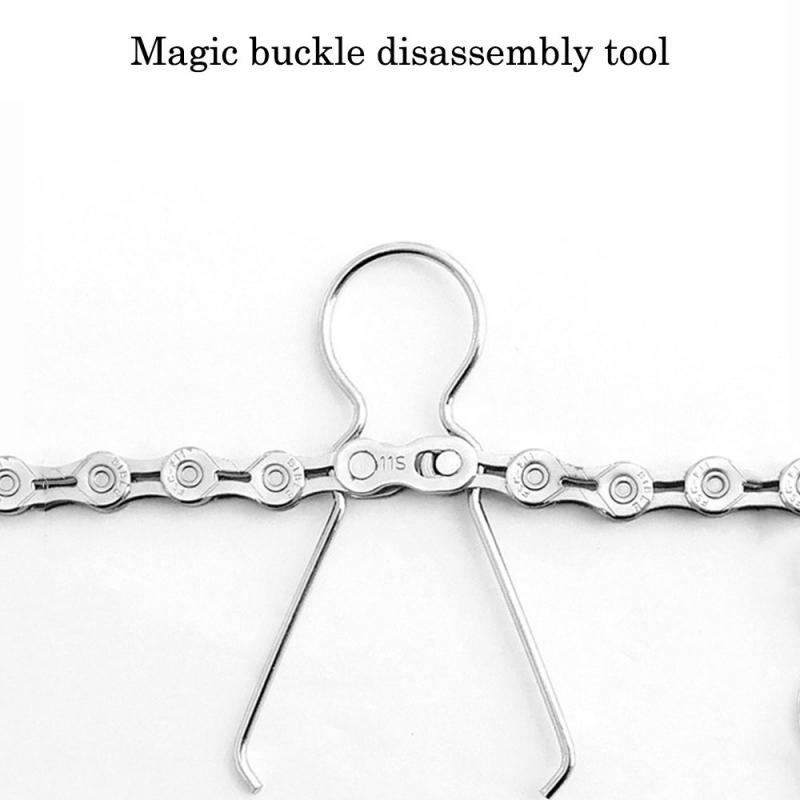 Herramienta de deficación de cadenas de demolición de bicicleta, hebilla de bicicleta de montaña, extracción de cadena, herramienta sencilla portátil, Herramientas de reparación de bicicletas