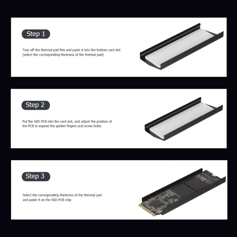 Argb m .2 2280 ssd heatsink aluminiumlegering rgb memory heatsink 5v 3 pin køling mesh radiator til  m2 solid state drive