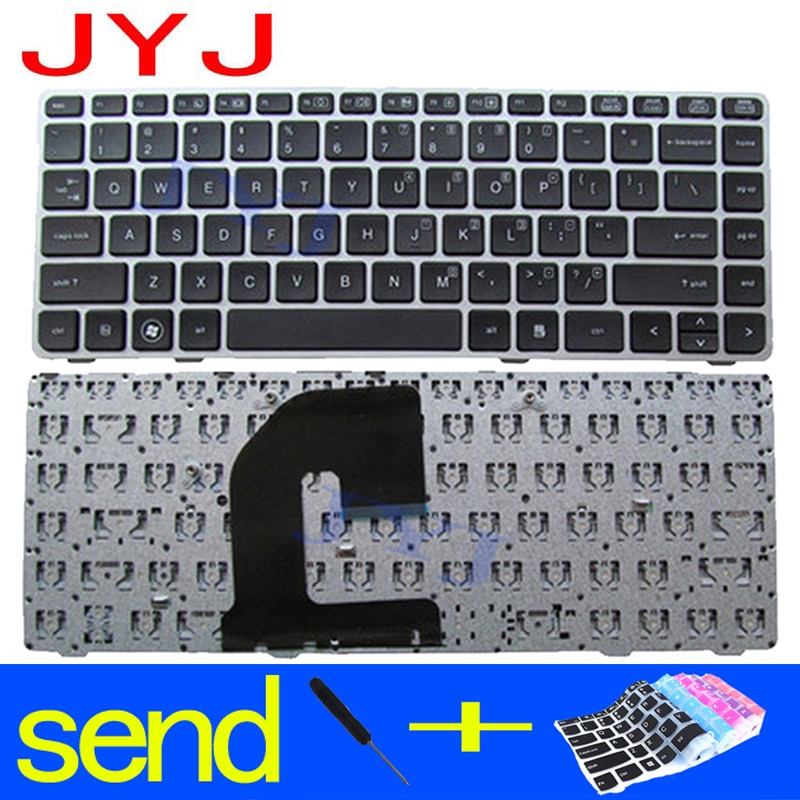 US Keyboard Voor HP EliteBook 8470B 8470 P 8470 8460 8460 p 8460 w ProBook 6460 6460b 6470 Toetsenbord met zilveren frame