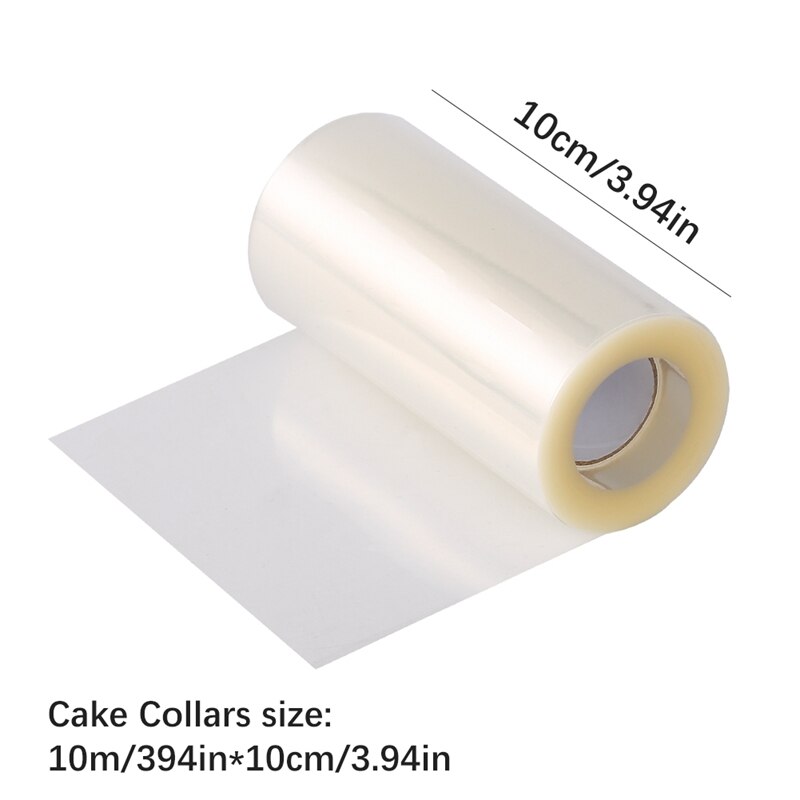 Kagefilm gennemsigtig kagekrave 1 rulle køkken acetat kage chokolade slik til bageværktøj holdbar 8cm*10m/10cm*10m/15cm*10: 2
