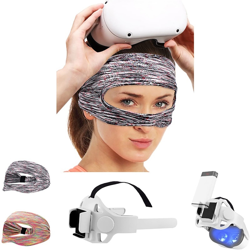 Máscara para el sudor transpirable VR, Compatible con Oculus Quest 2/Quest2, HTC Vive, gafas, almohadilla, experiencia de juego inmersiva