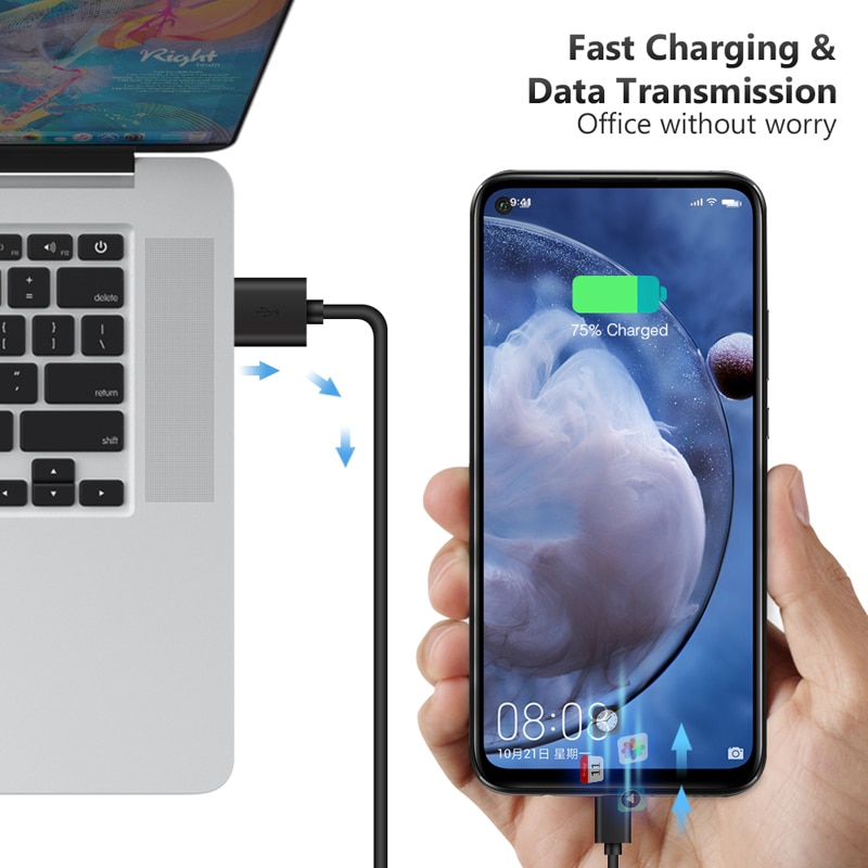 Cabo de carregamento rápido, para celular samsung galaxy s21 fe s20 ultra a72 a52 a32 a22 a12 f22 5g