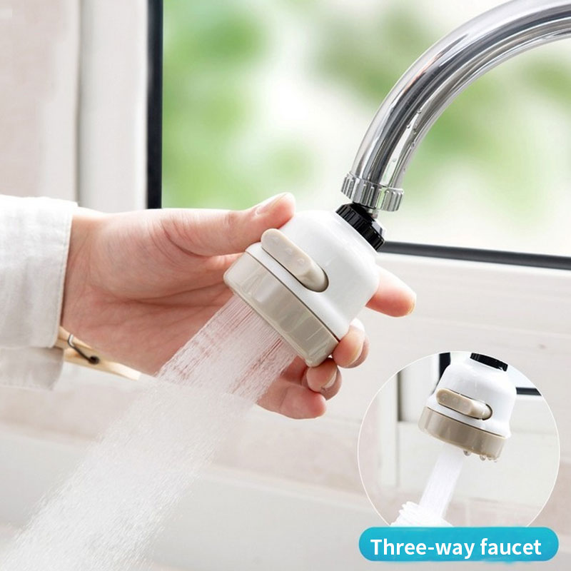 3 Modes Faucet Water Booster Shower Extender Kitchen 360 Rotating Filter Nozzle Saver Moveable Tap Head Sprinkler Spatter Spray