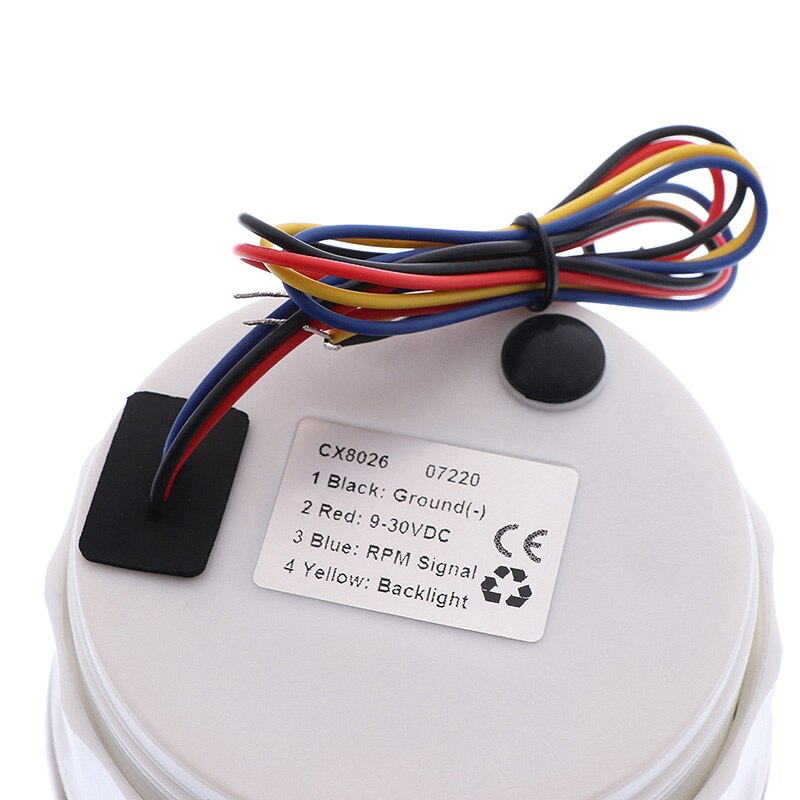 Medidor de velocímetro para coche, odómetro de 60 nudos sin Antena GPS con retroiluminación roja, apto para barco, motocicleta, impermeable, 85mm