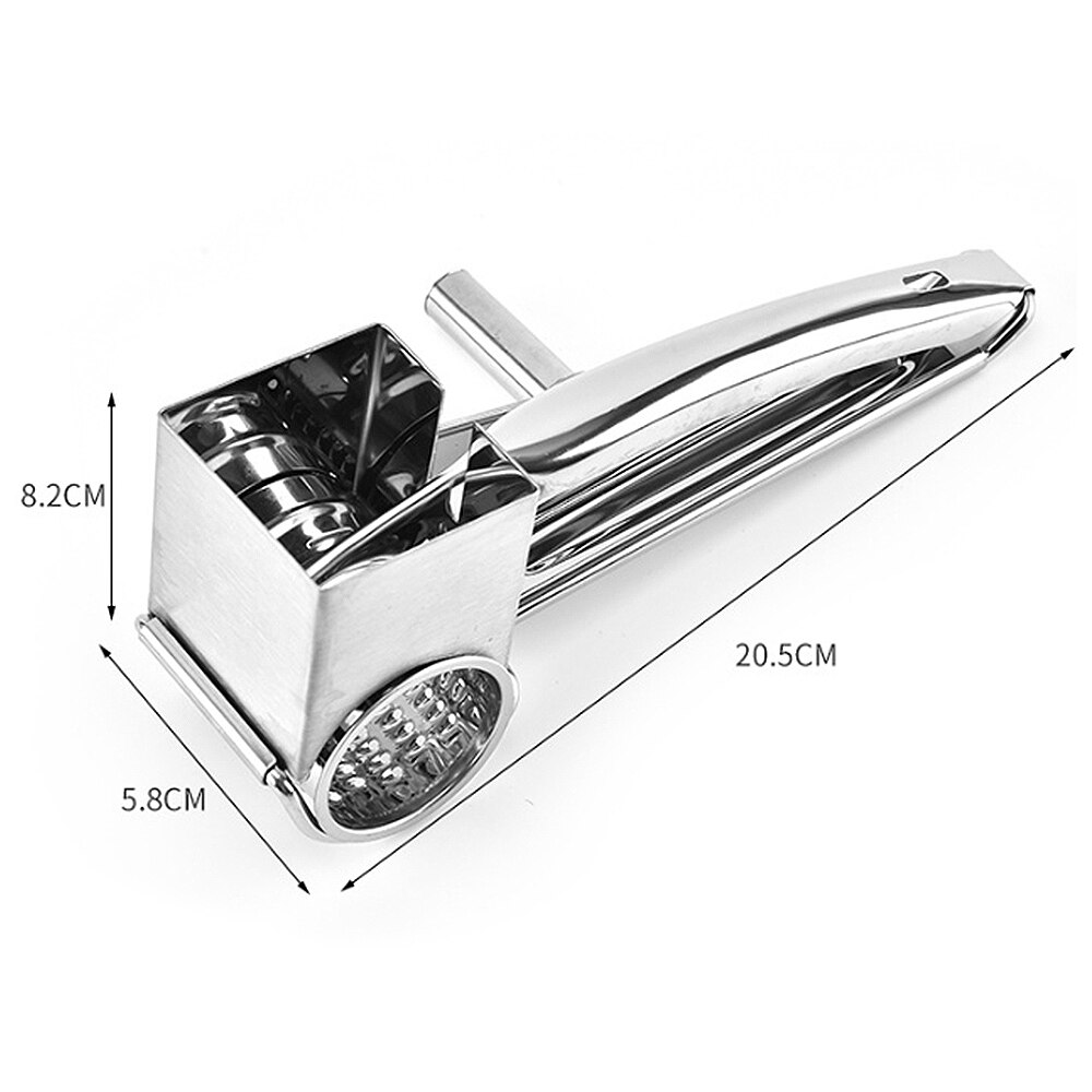 Rotary Cheese Grater Shredder Butter Cutter Cheese Shredder Slicer Garlic Grinder Kitchen tool Stainless Steel Multi-functional