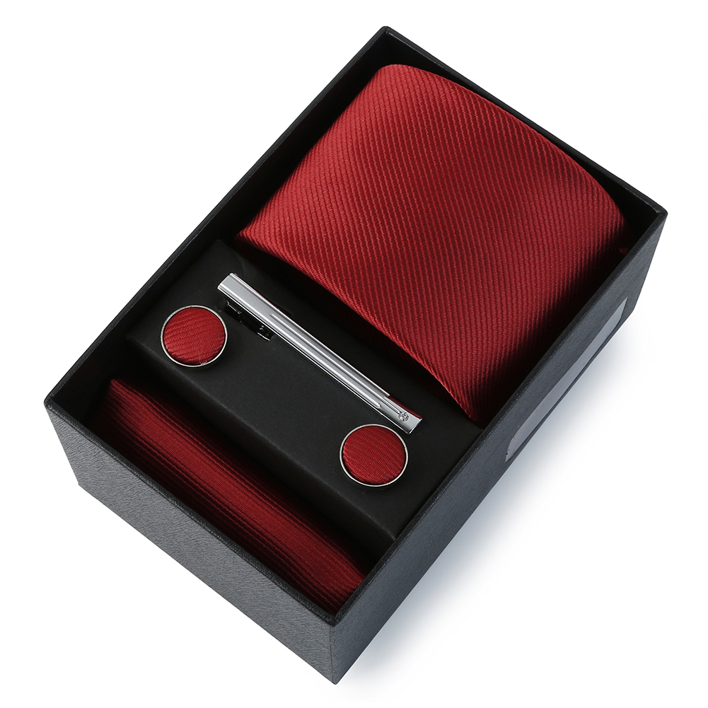 Cravate de mariage pour hommes, couleur unie, en soie, poche carrée, coffret de luxe de styliste pour hommes, accessoire de mariage: Fuchsia