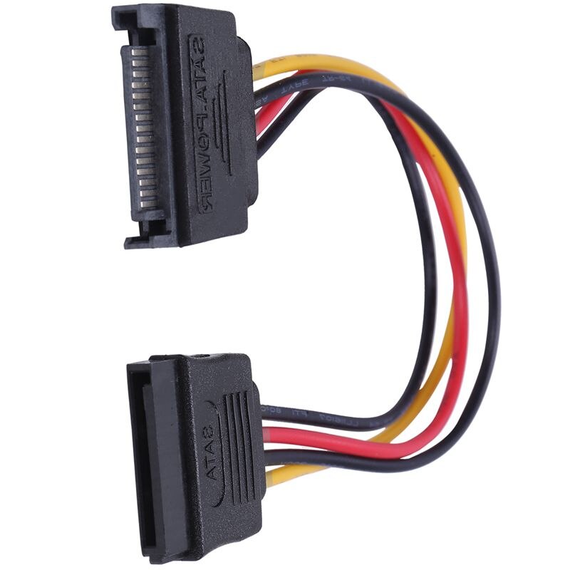 PC SATA 15 Pin Male to Female HDD Power Cable Converter Adapter