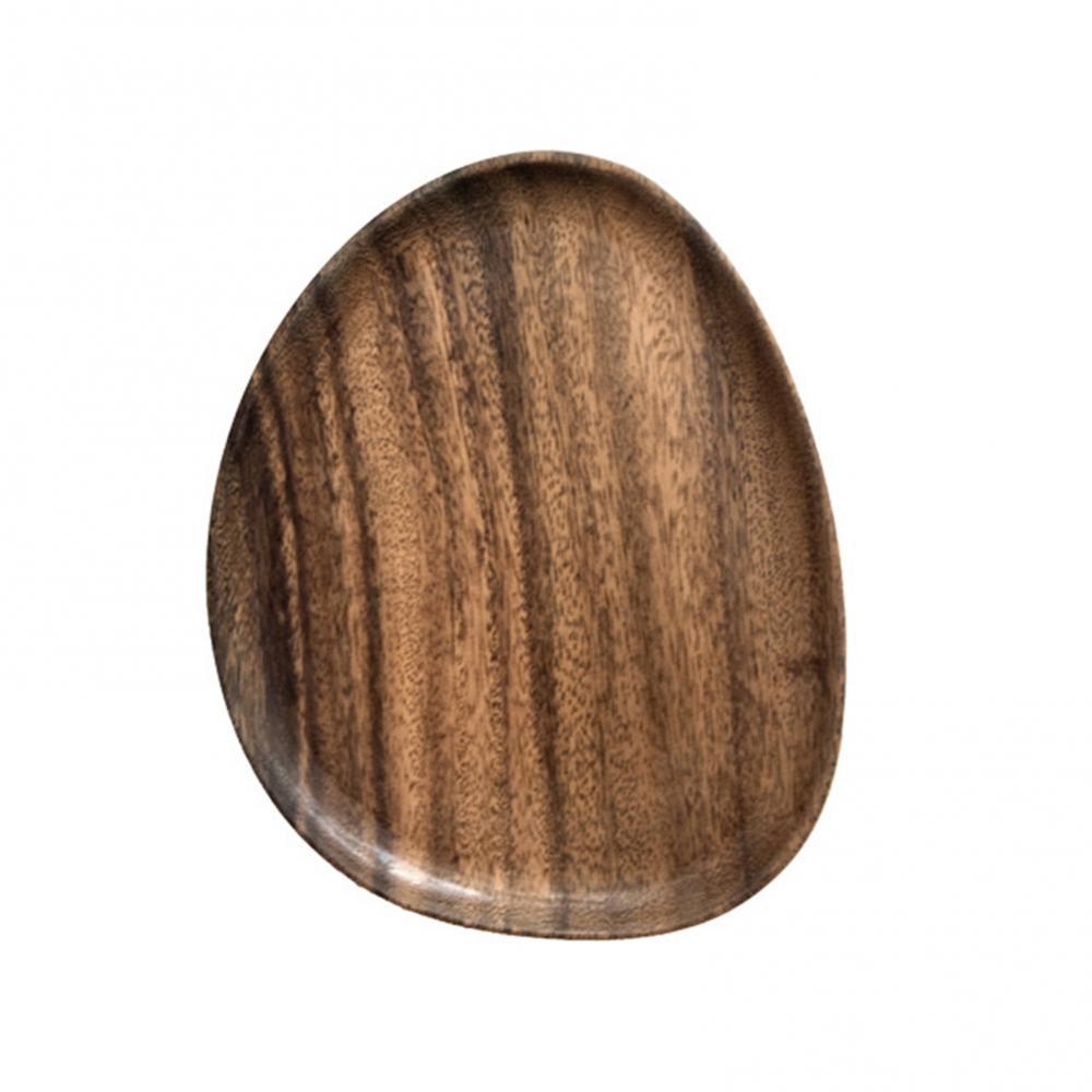 Tray Rectangle Wood Wooden Round Pastry Serving Plate Food Dish Dried Fruit Tableware: 3