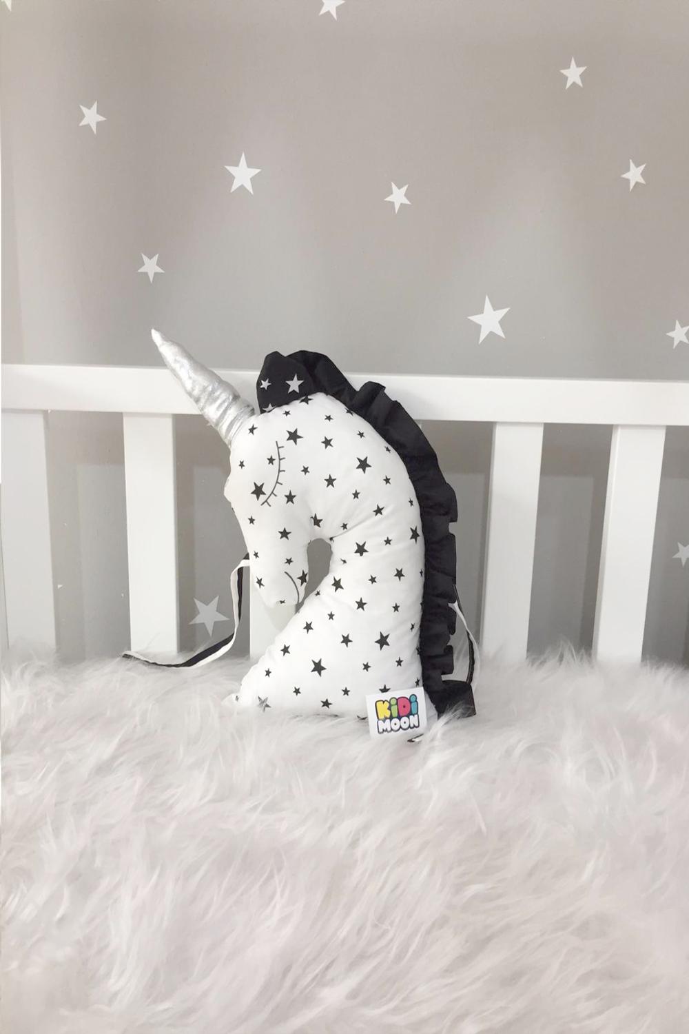Jaju Baby Kidimoon Zwarte Ster Paard Wieg Bescherming Decor Kussen